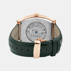 Men Automatic Green Dial Analog Leather Watch 985-L31412