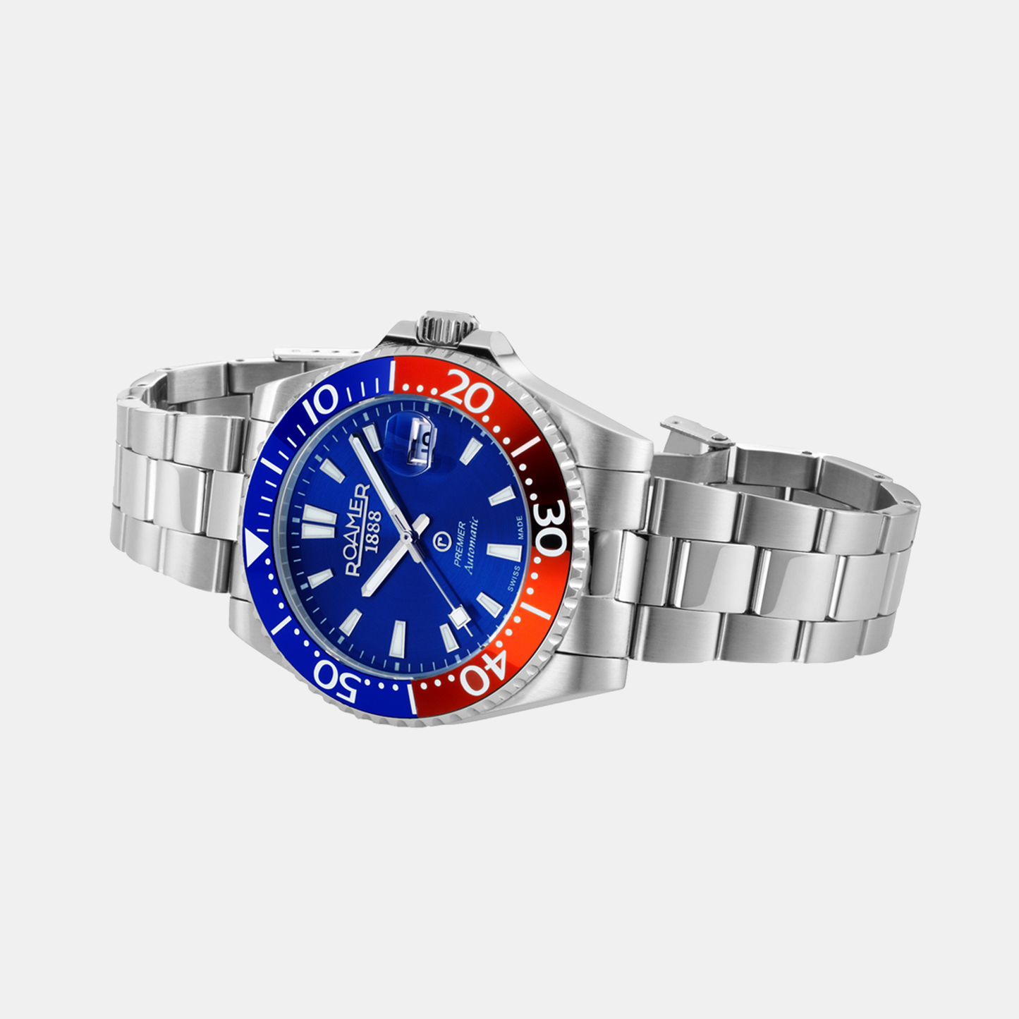 Men Automatic Blue Sunray Dial Analog Stainless Steel Watch 986983 41 45 20