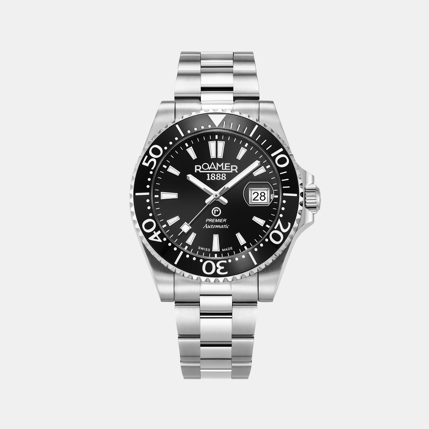 Men Mechanical Black Sunray Dial Analog Stainless Steel Watch 986983 41 85 20