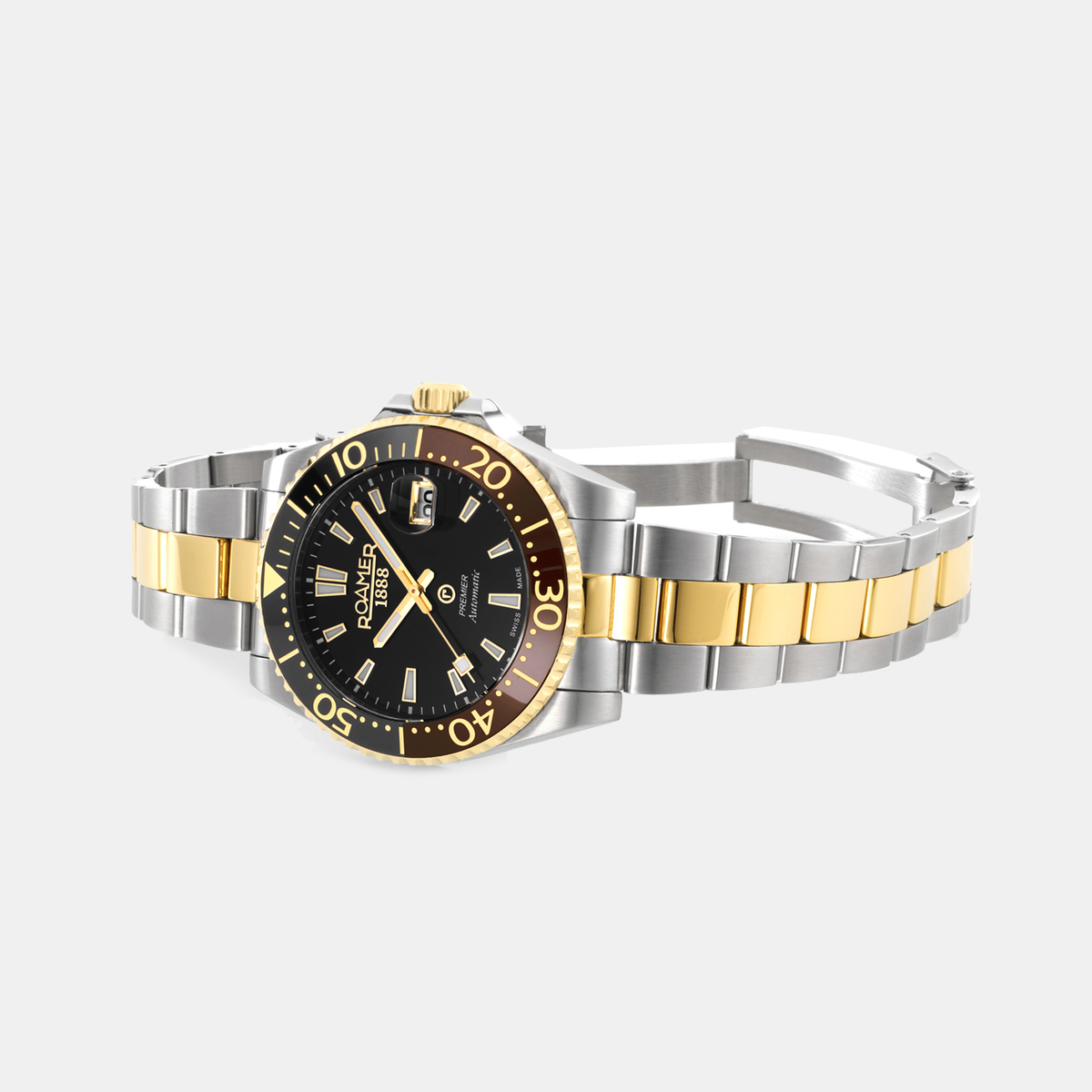 Premier Men Mechanical Black Dial Analog Stainless Steel Watch 986983 47 85 20