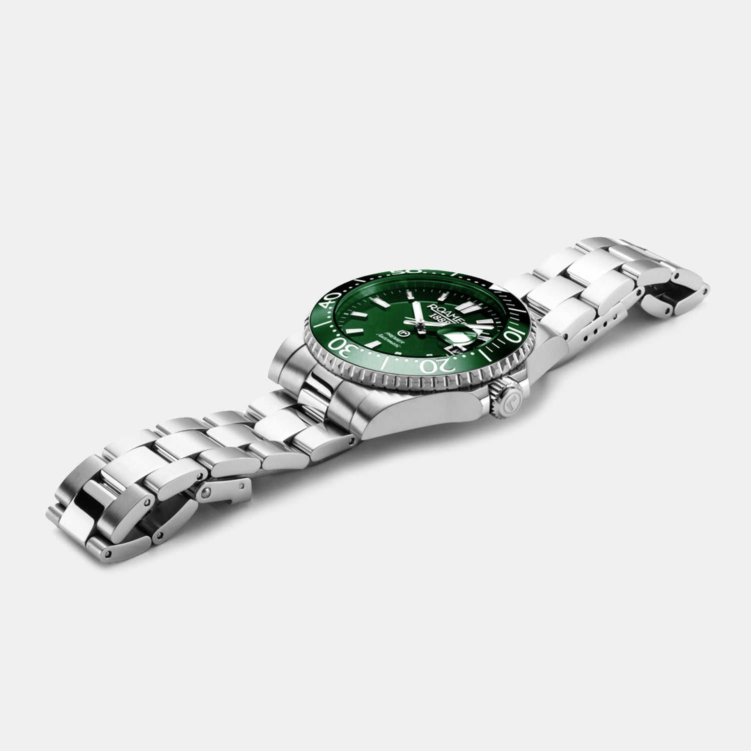Premier Men Automatic Green Sunray Dial Analog Stainless Steel Watch 986983 41 75 20