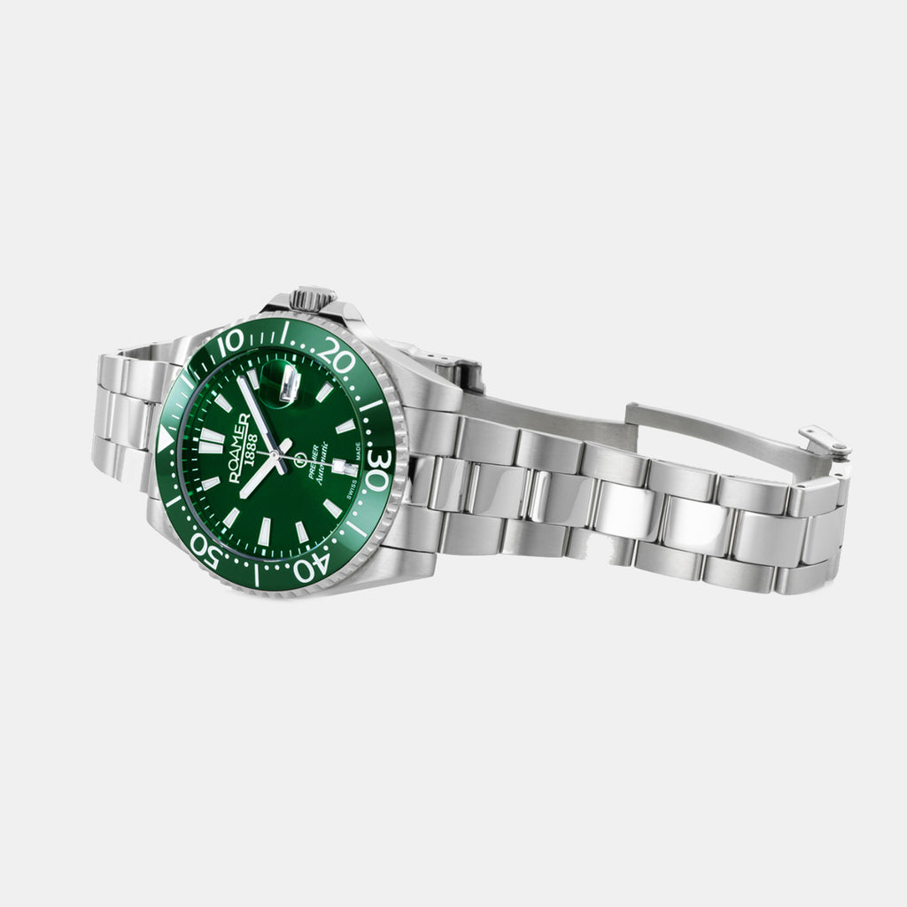 Premier Men Automatic Green Sunray Dial Analog Stainless Steel Watch 986983 41 75 20