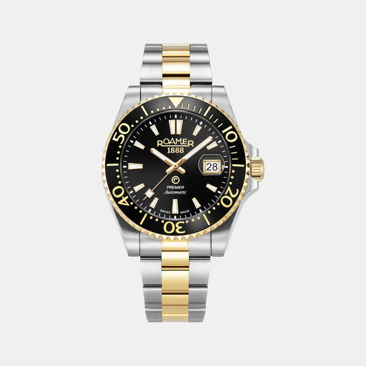 Premier Men Automatic Black Sunray Dial Analog Stainless Steel Watch 986983 47 85 21