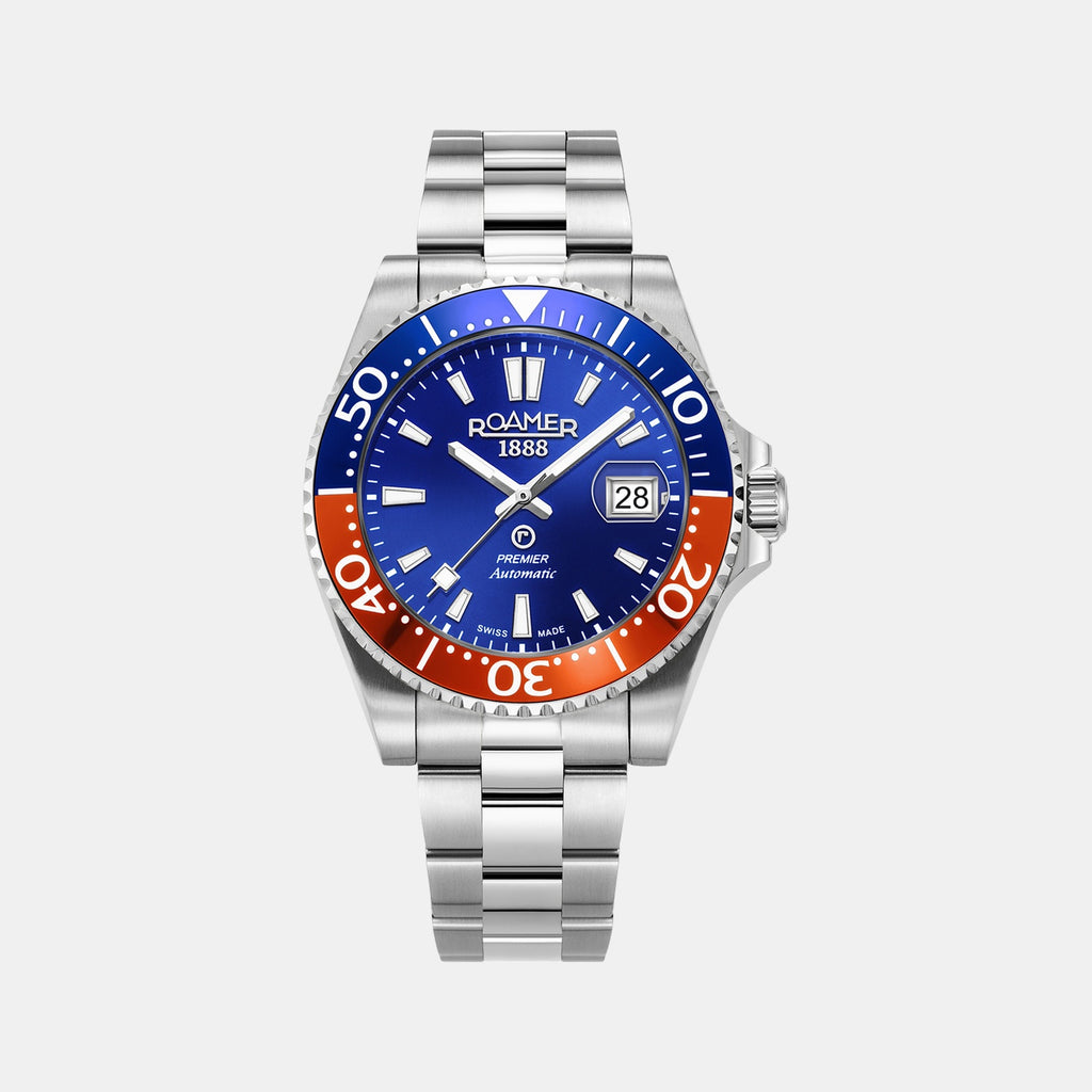 Premier Men Automatic Blue Sunray Dial Analog Stainless Steel Watch 986983 41 45 20