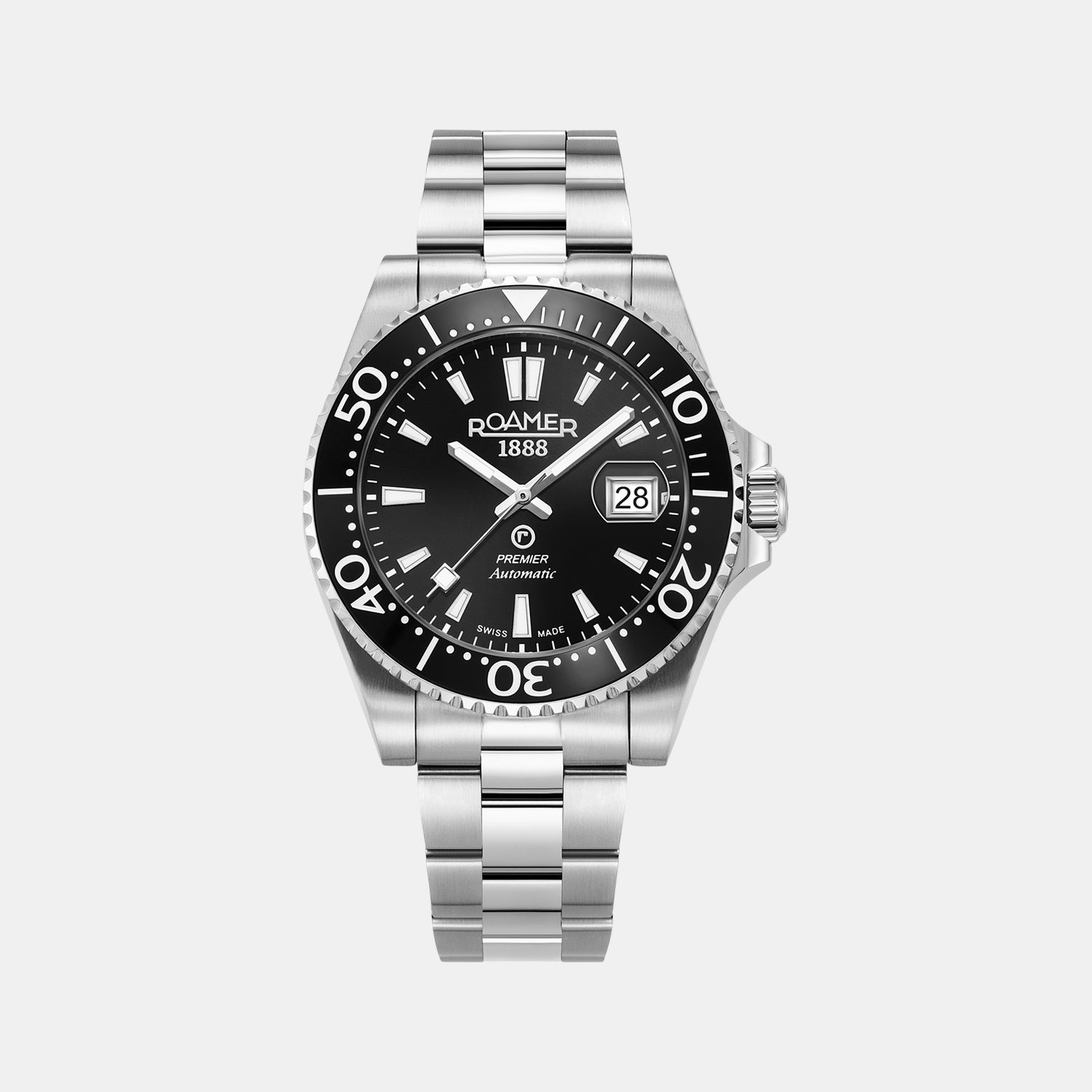 Premier Men Mechanical Black Sunray Dial Analog Stainless Steel Watch 986983 41 85 20