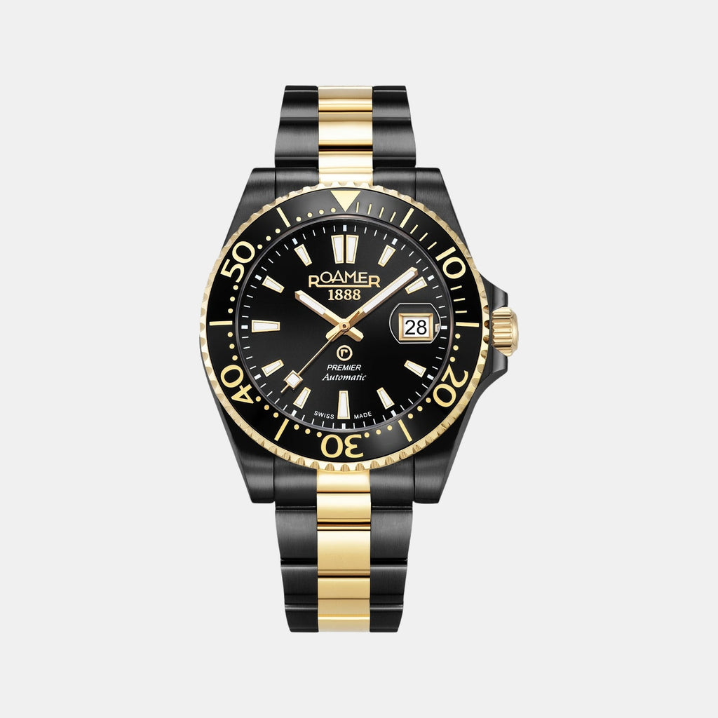 Premier Men Automatic Black Sunray Dial Analog Stainless Steel Watch 986983 45 85 20