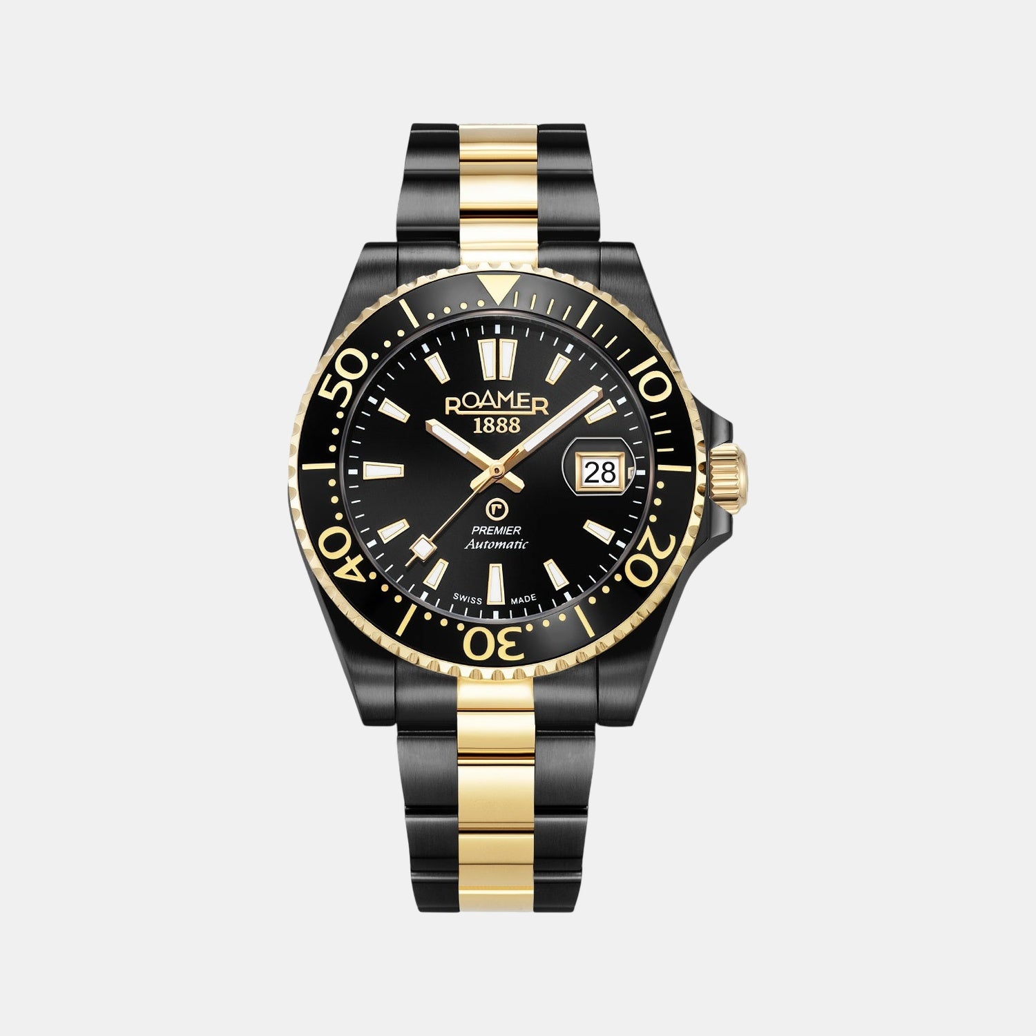 Premier Men Automatic Black Sunray Dial Analog Stainless Steel Watch 986983 45 85 20