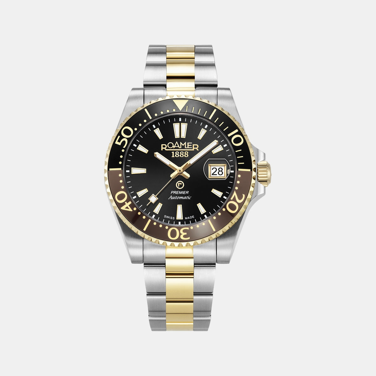 Premier Men Mechanical Black Dial Analog Stainless Steel Watch 986983 47 85 20