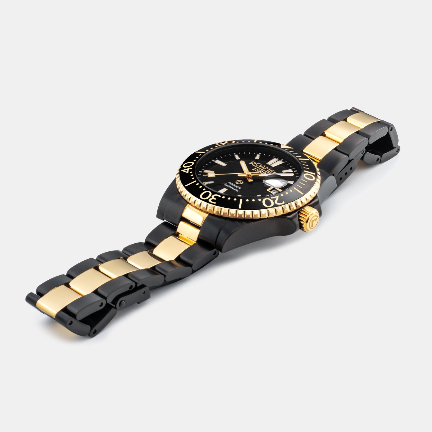 Premier Men Automatic Black Sunray Dial Analog Stainless Steel Watch 986983 45 85 20