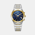 Eos Women Quartz Blue Mother Of Pearl Dial Chronograph Stainless Steel Watch 987837 47 40 20