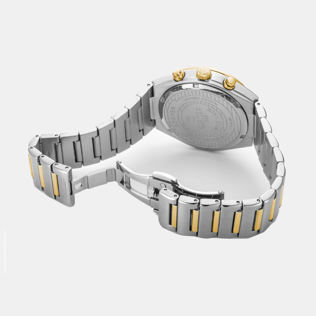 Eos Women Quartz Blue Mother Of Pearl Dial Chronograph Stainless Steel Watch 987837 47 40 20