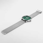 Valais Men Quartz Green Dial Analog Leather Watch 988833 41 75 05