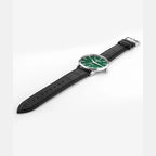 Valais Men Quartz Green Dial Analog Leather Watch 988833 41 75 05