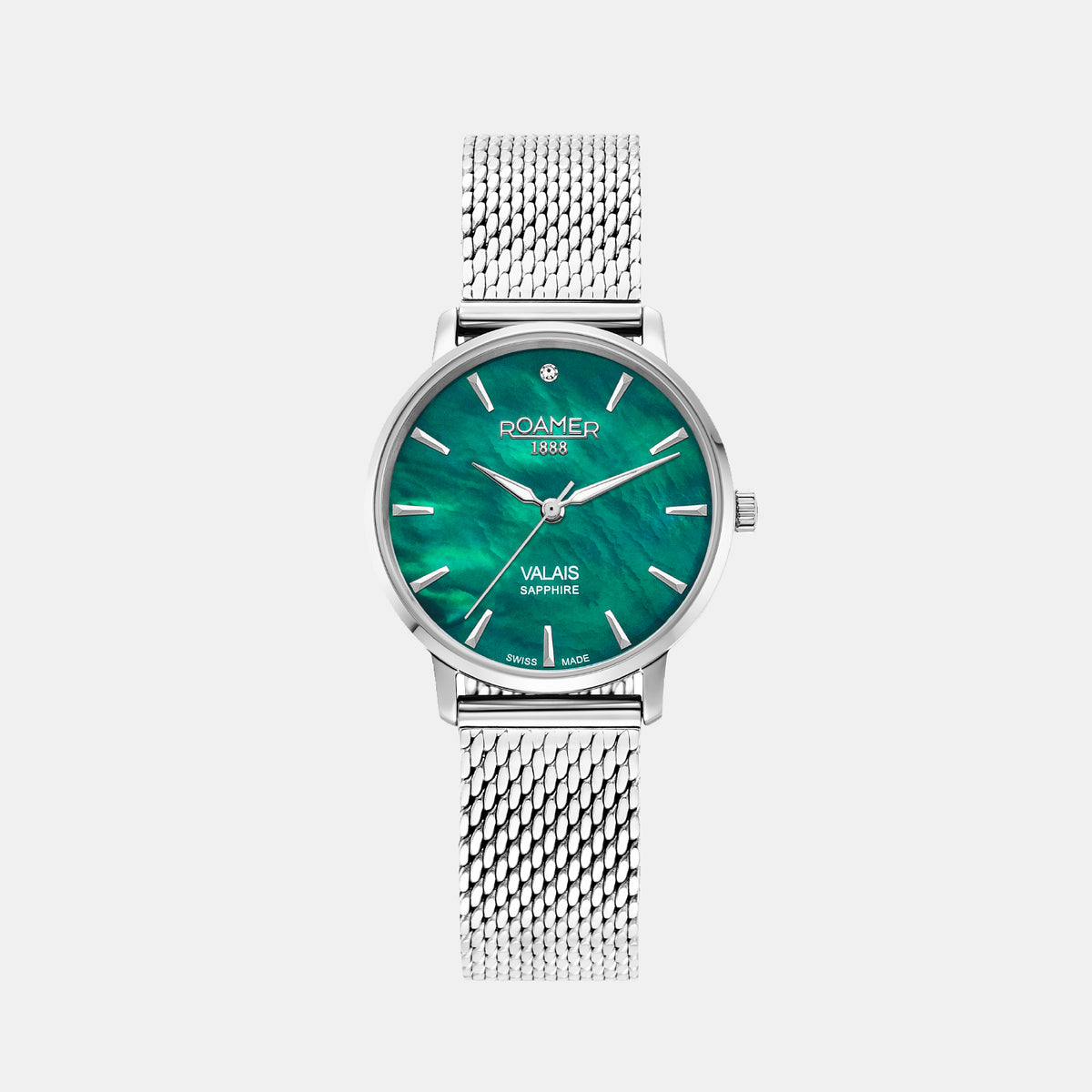 Valais Women Quartz Green Dial Analog Leather Watch 989847 41 70 05