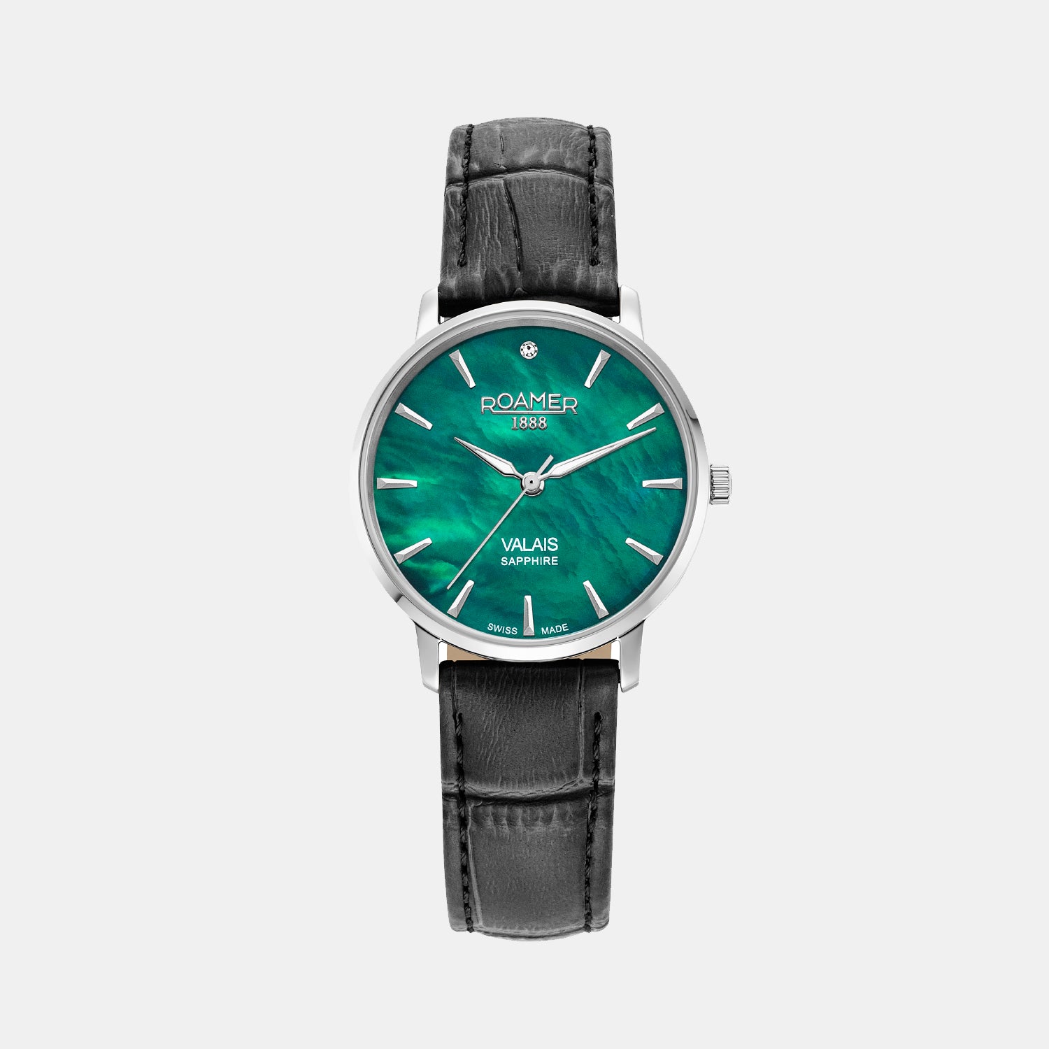 Valais Women Quartz Green Mother Of Pearl Dial Analog Leather Watch 989847 41 70 05