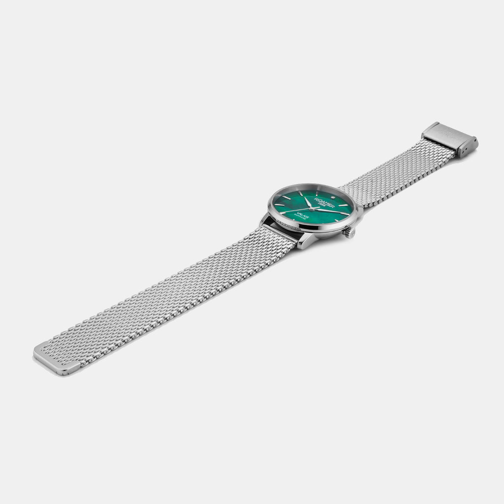 Valais Women Quartz Green Mother Of Pearl Dial Analog Leather Watch 989847 41 70 05