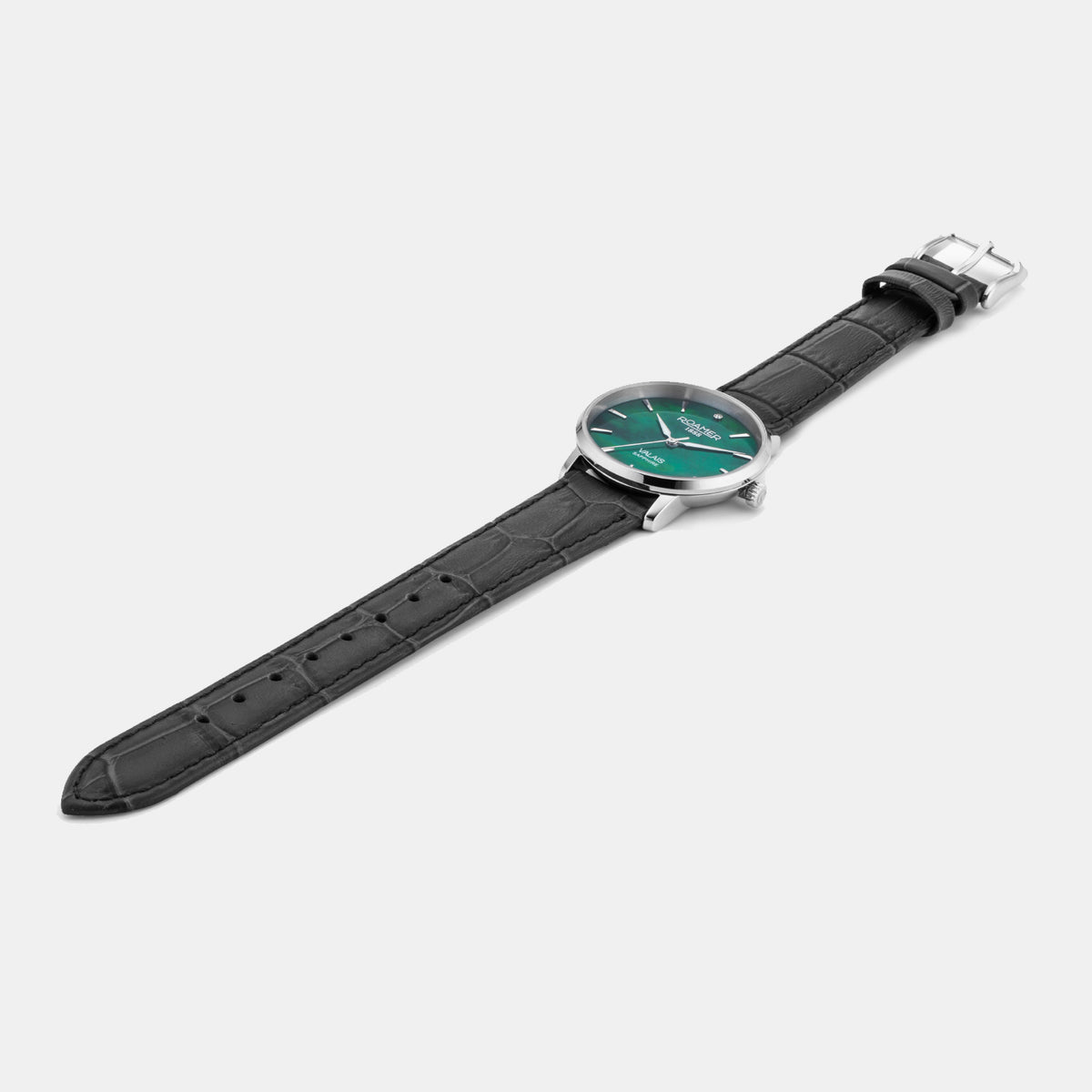 Valais Women Quartz Green Dial Analog Leather Watch 989847 41 70 05