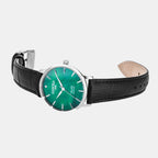 Valais Women Quartz Green Mother Of Pearl Dial Analog Leather Watch 989847 41 70 05