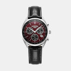 Men Quartz Burgundy Dial Analog Stainless Steel Watch 993819 41 65 02