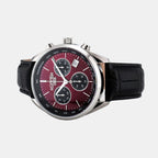 Men Quartz Burgundy Dial Analog Stainless Steel Watch 993819 41 65 02