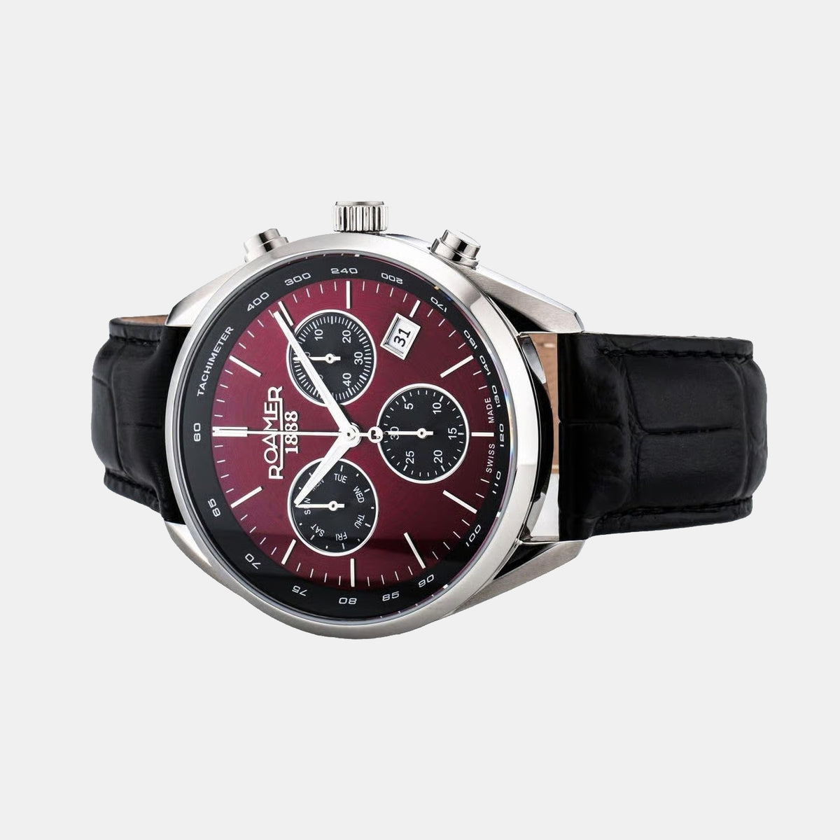 Men Quartz Maroon Dial Analog Stainless Steel Watch 993819 41 65 02