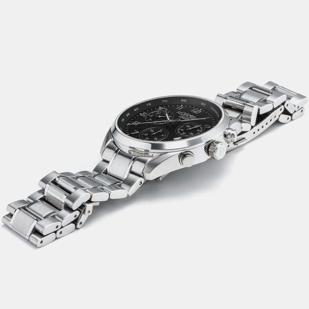 Pro Chrono Men Quartz Black Sunray Dial Chronograph Stainless Steel Watch 993819 41 44 20