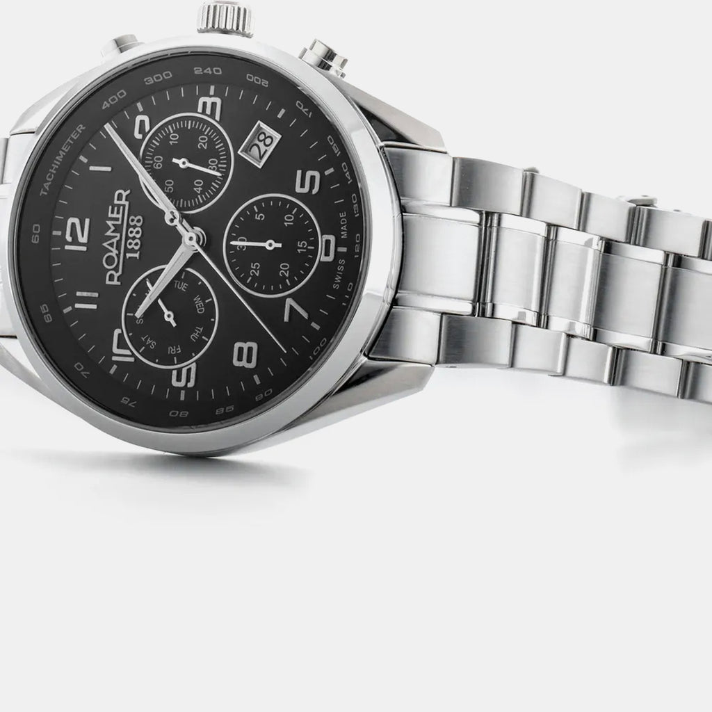 Pro Chrono Men Quartz Black Sunray Dial Chronograph Stainless Steel Watch 993819 41 44 20