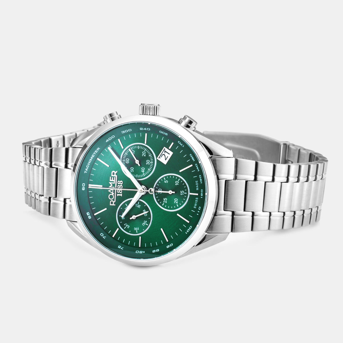 Pro Chrono Men Quartz Green Dial Chronograph Stainless Steel Watch 993819 41 75 20