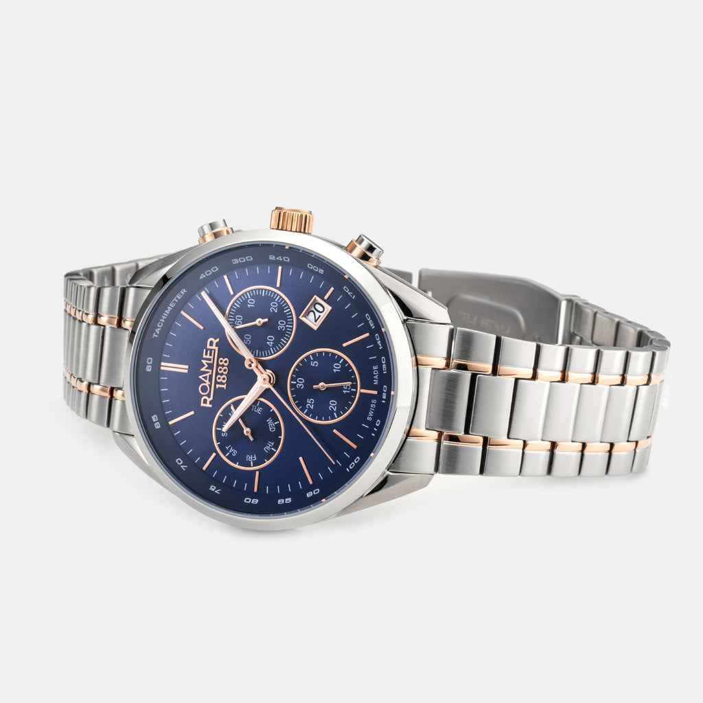 Pro Chrono Men Quartz Blue Sunray Dial Chronograph Stainless Steel Watch 993819 47 45 20