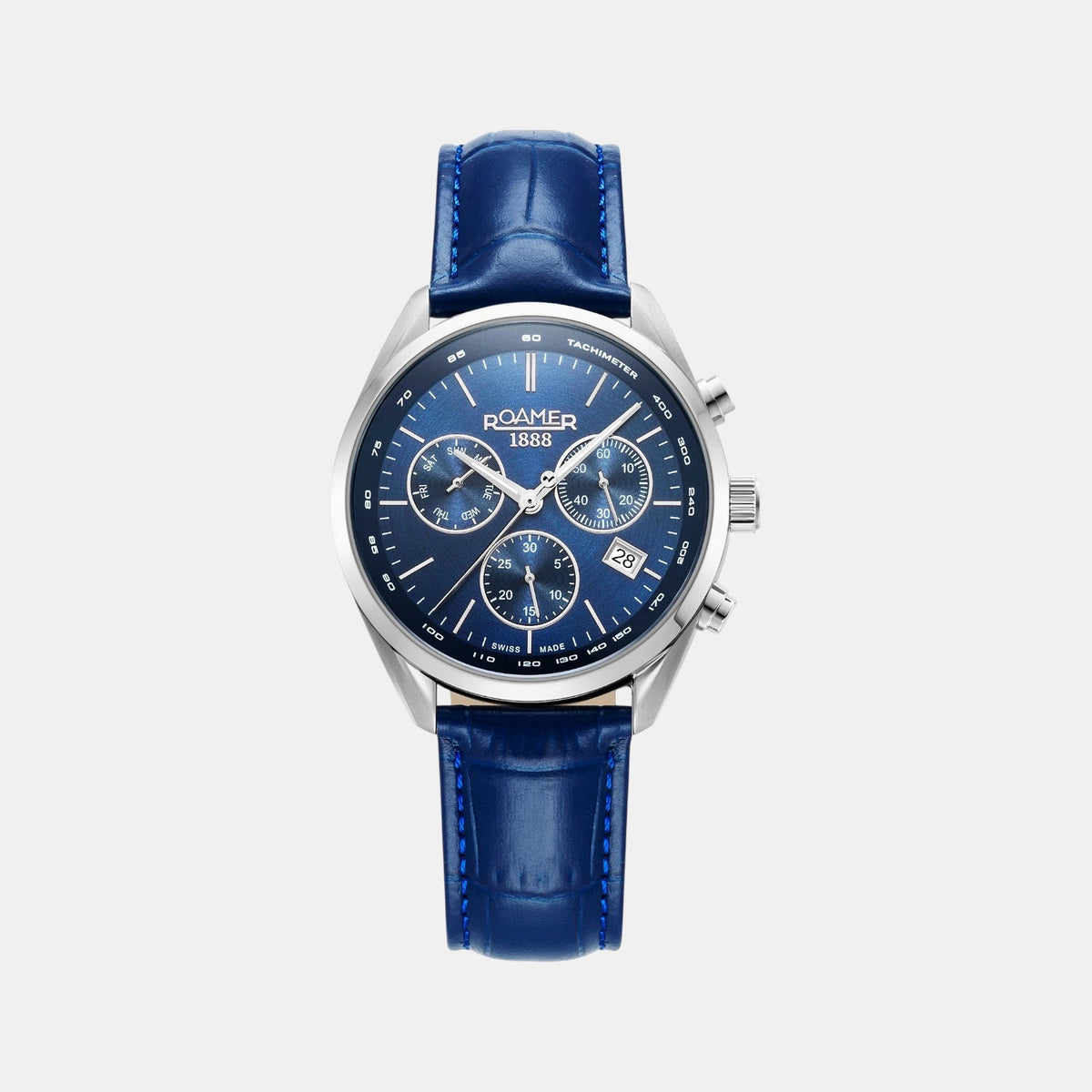 Pro Chrono Men Quartz Blue Dial Chronograph Leather Watch 993819 41 45 02