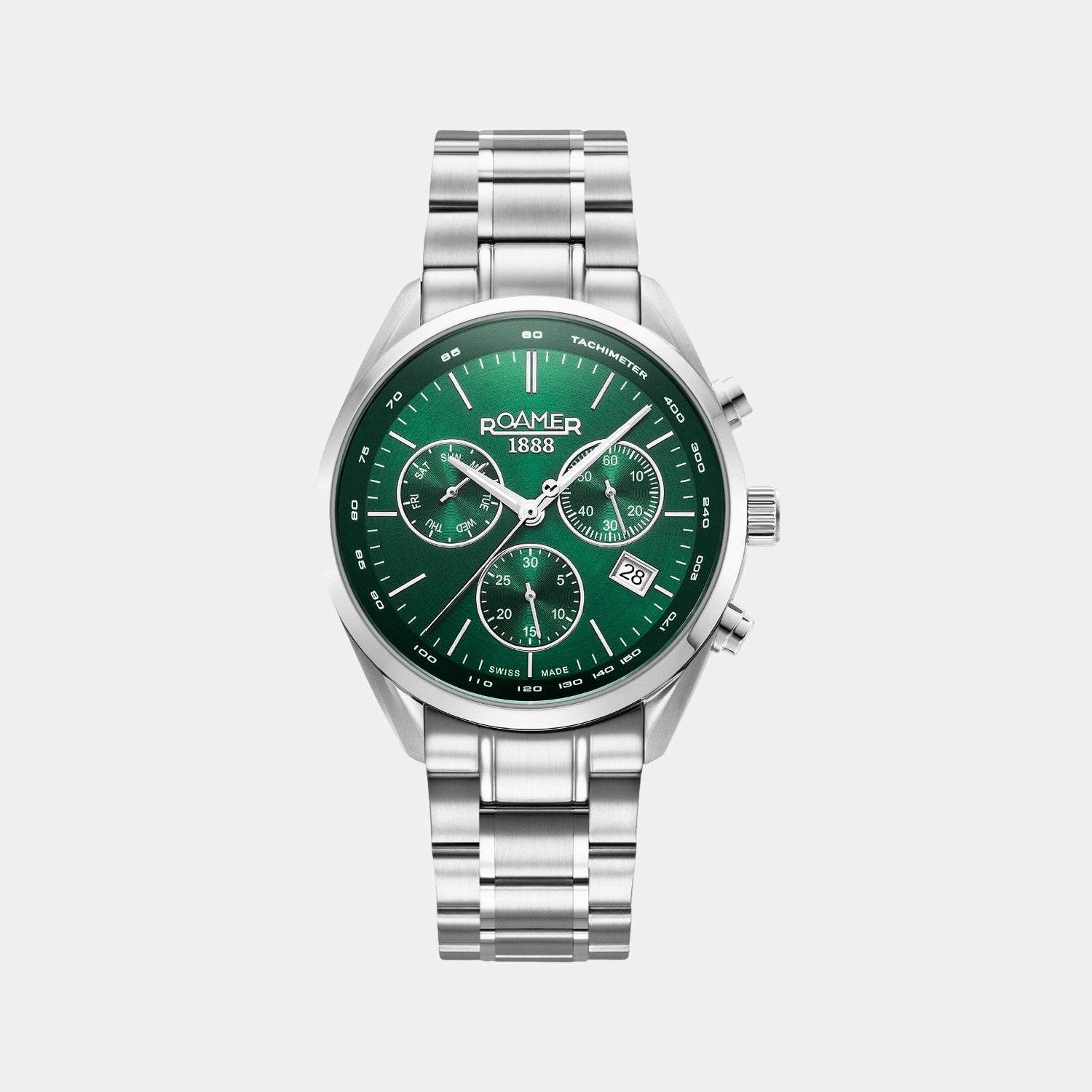 Pro Chrono Men Quartz Green Sunray Dial Chronograph Stainless Steel Watch 993819 41 75 20