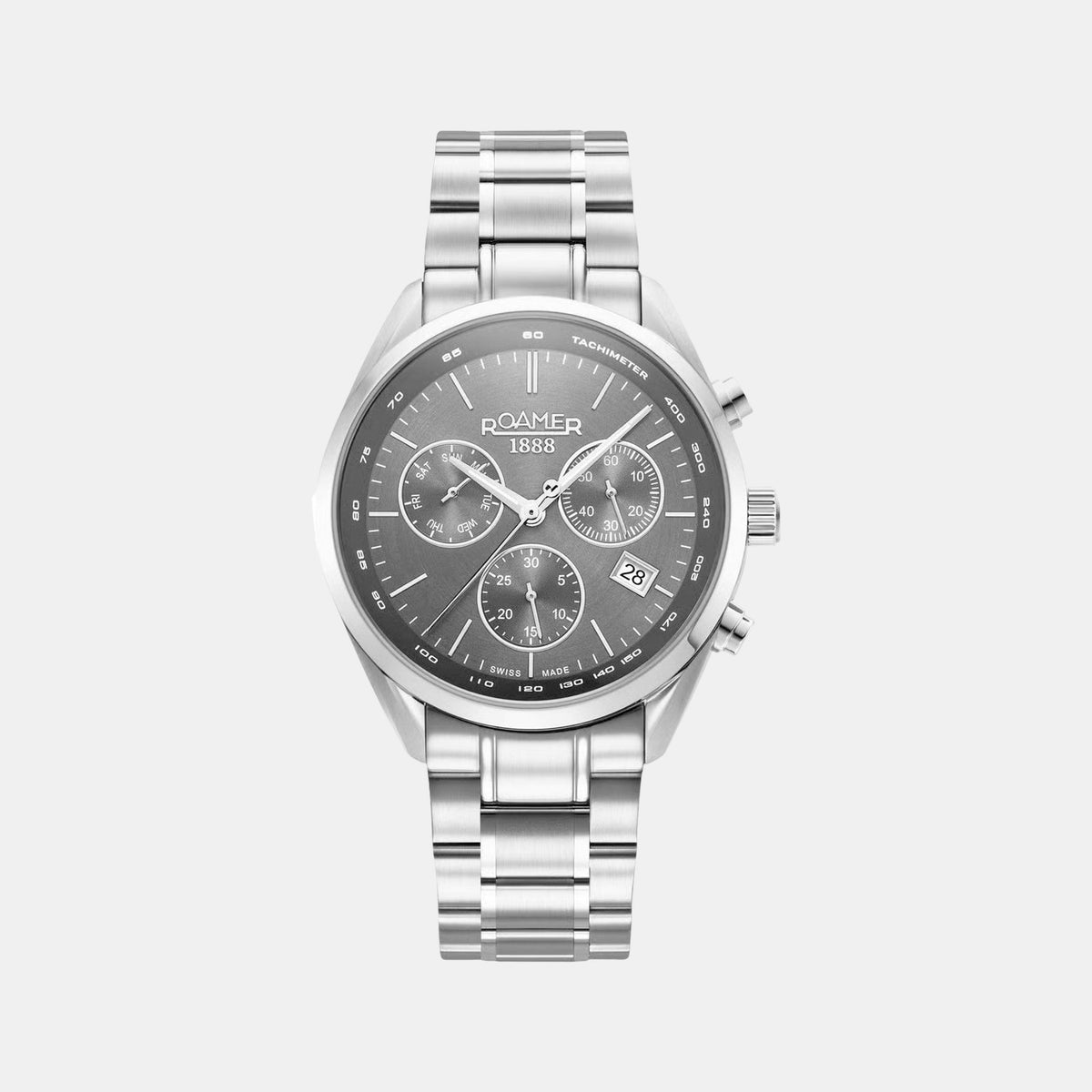 Men Quartz Black Dial Chronograph Stainless Steel Watch 993819 41 85 20