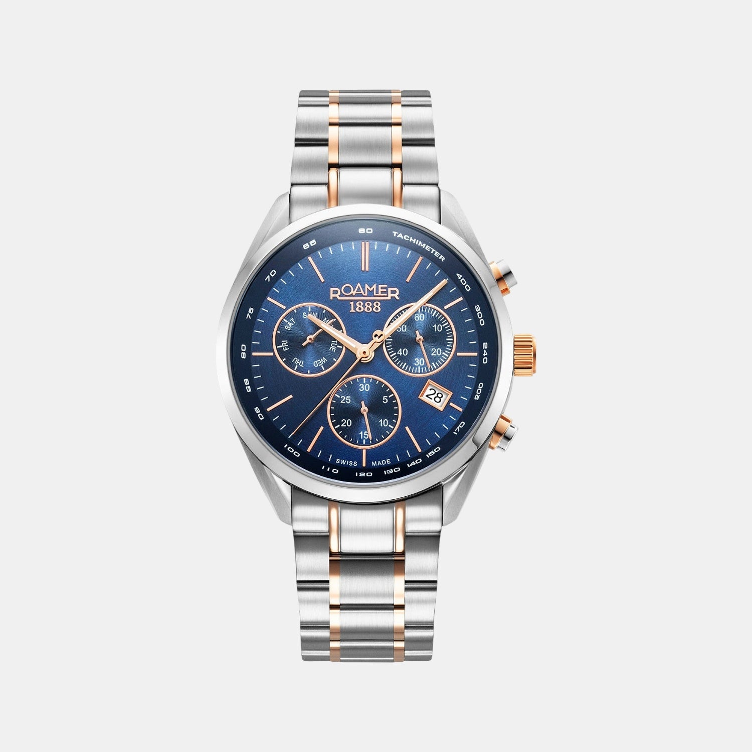 Pro Chrono Men Quartz Blue Sunray Dial Chronograph Stainless Steel Watch 993819 47 45 20