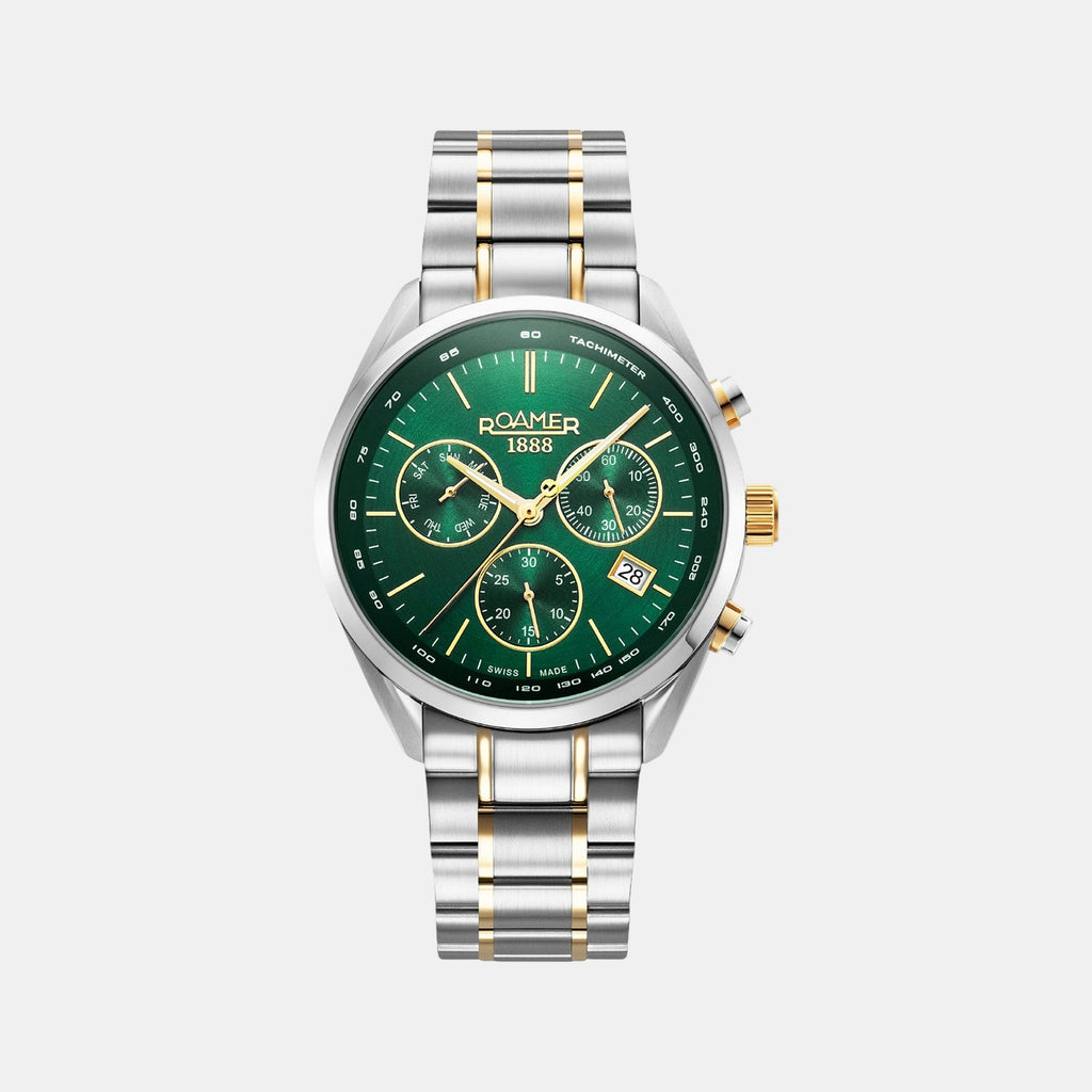 Pro Chrono Men Quartz Green Sunray Dial Chronograph Stainless Steel Watch 993819 47 75 20