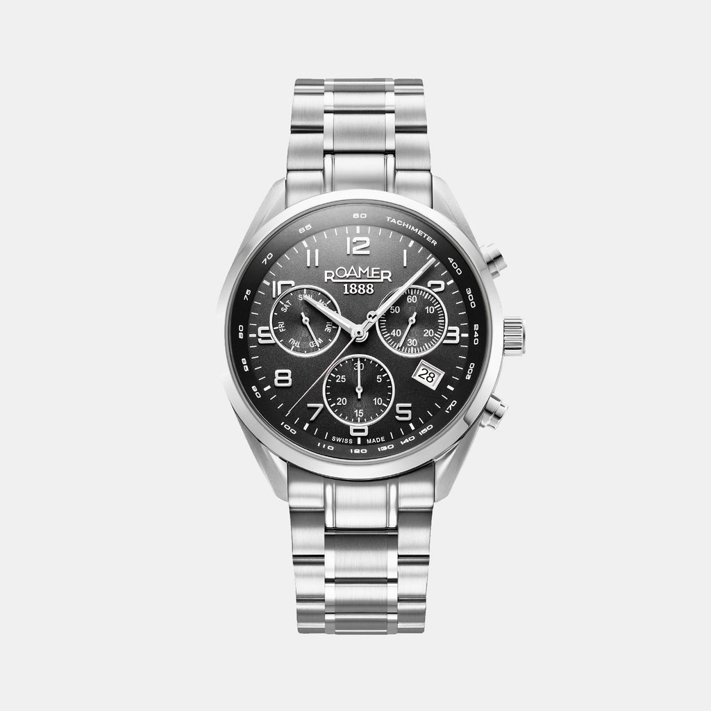 Pro Chrono Men Quartz Black Sunray Dial Chronograph Stainless Steel Watch 993819 41 44 20