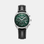Pro Chrono Men Quartz Green Sunray Dial Chronograph Leather Watch 993819 41 75 02