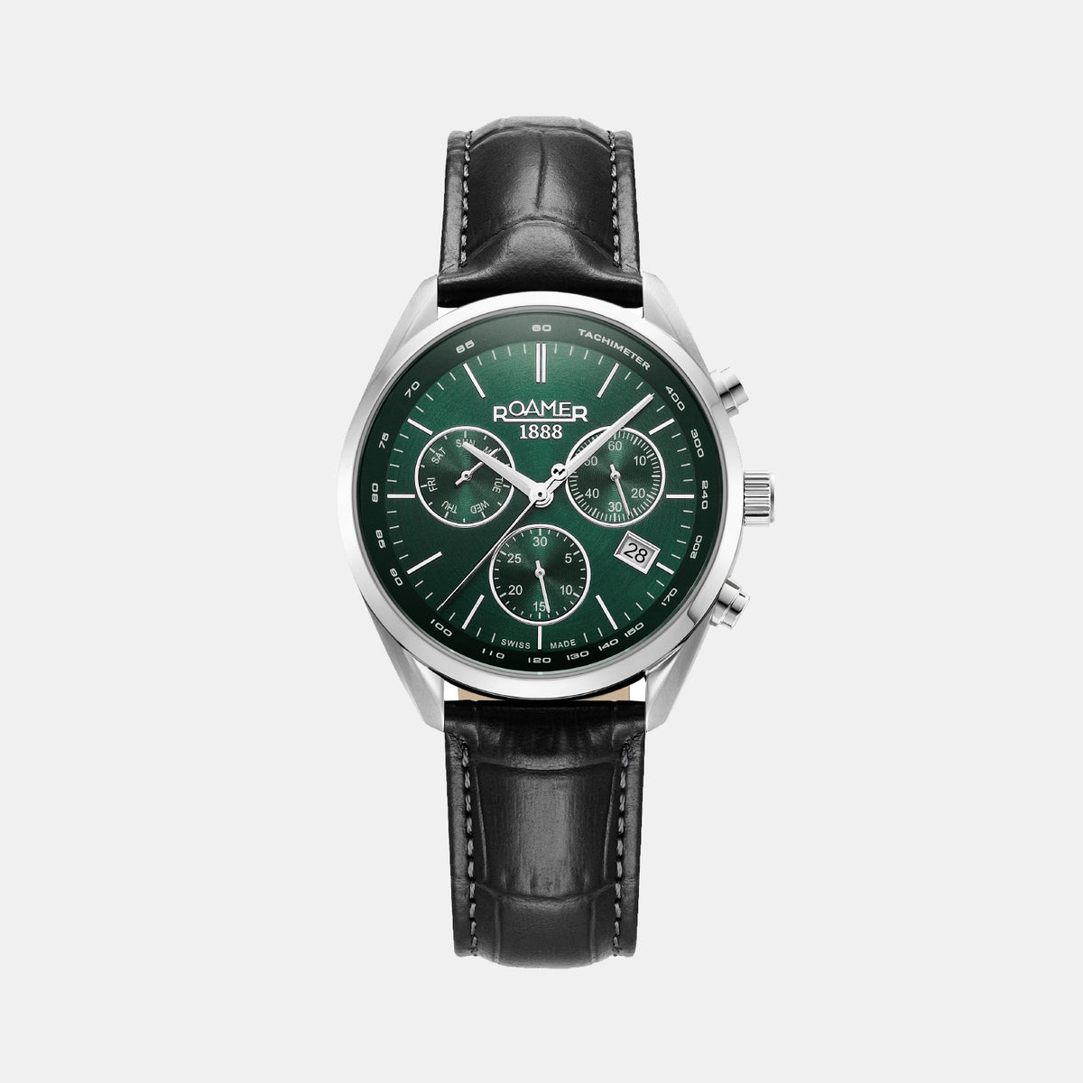 Pro Chrono Men Quartz Green Dial Chronograph Leather Watch 993819 41 75 02