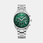 Pro Chrono Men Quartz Green Sunray Dial Chronograph Stainless Steel Watch 993819 41 75 20