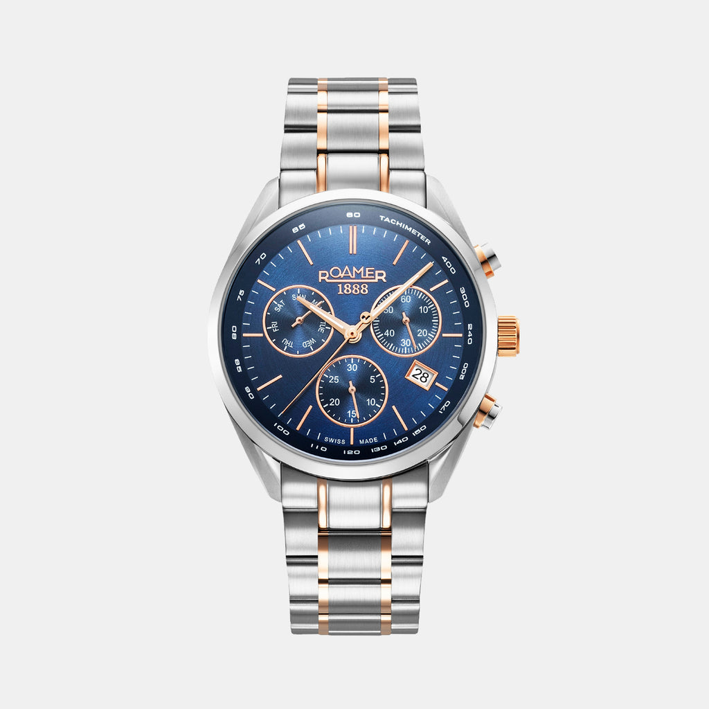 Pro Chrono Men Quartz Blue Sunray Dial Chronograph Stainless Steel Watch 993819 47 45 20