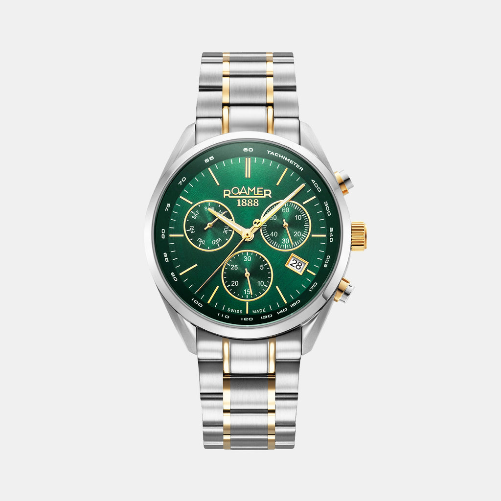 Pro Chrono Men Quartz Green Sunray Dial Chronograph Stainless Steel Watch 993819 47 75 20