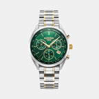Pro Chrono Men Quartz Green Sunray Dial Chronograph Stainless Steel Watch 993819 47 75 20