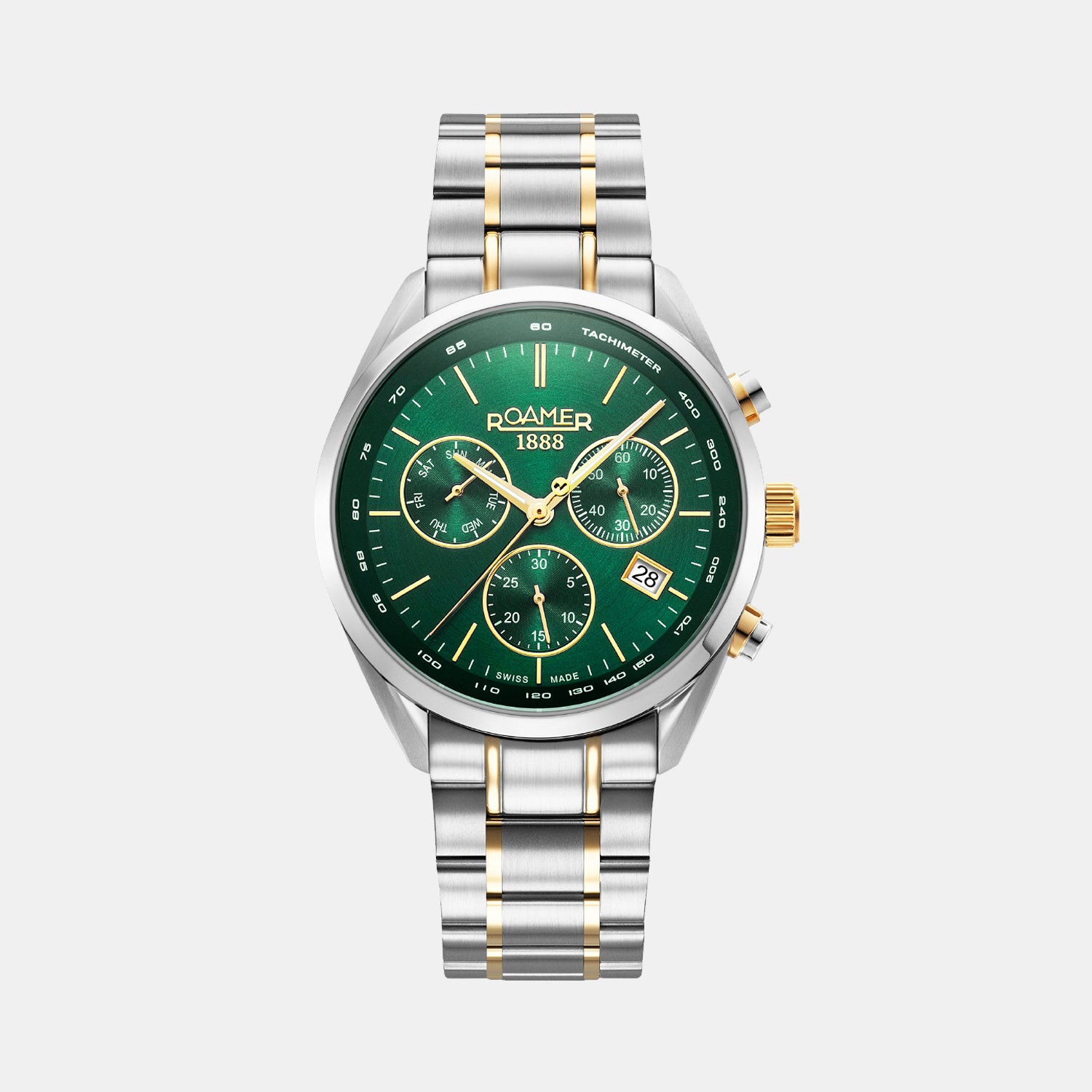 Pro Chrono Men Quartz Green Sunray Dial Chronograph Stainless Steel Watch 993819 47 75 20