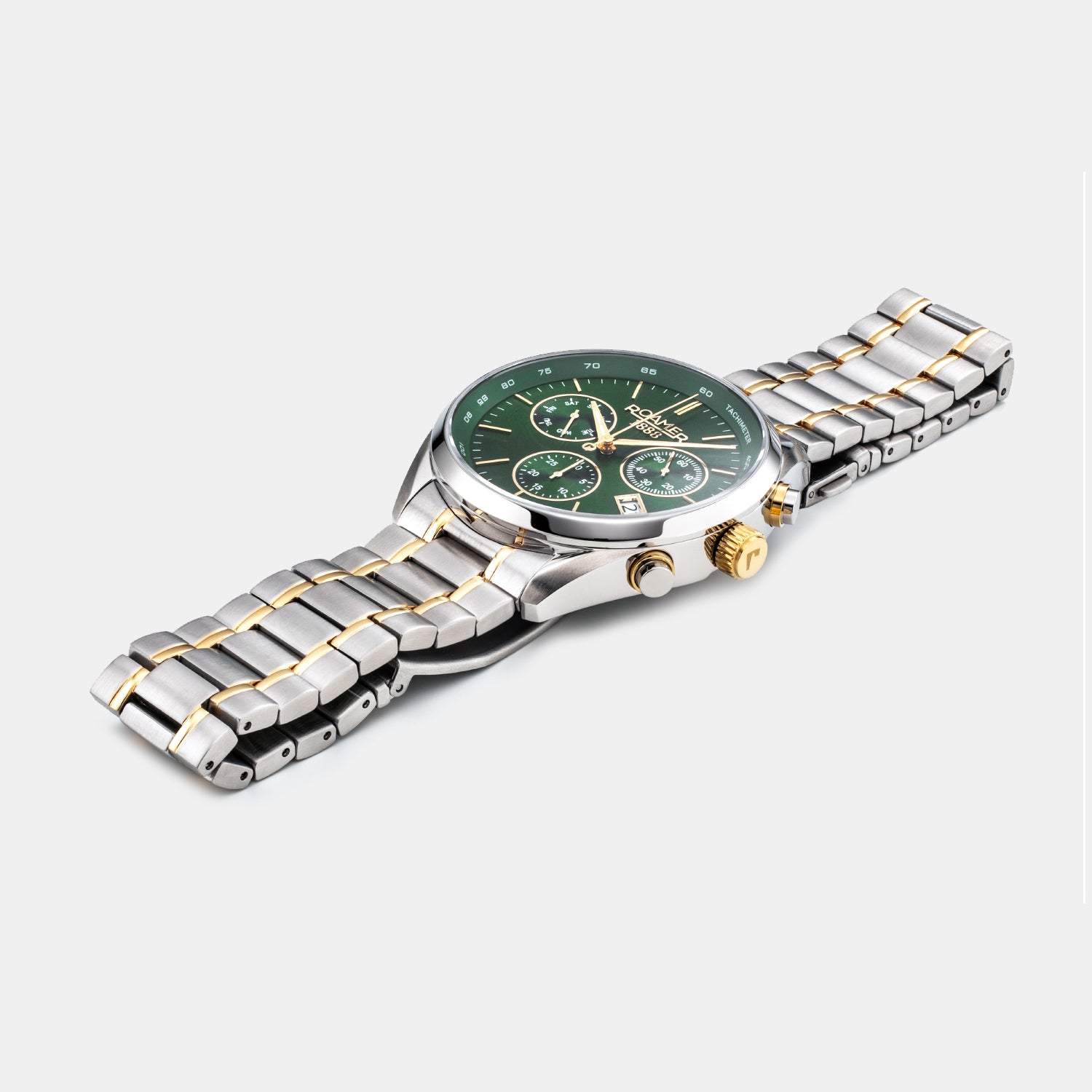 Pro Chrono Men Quartz Green Sunray Dial Chronograph Stainless Steel Watch 993819 47 75 20