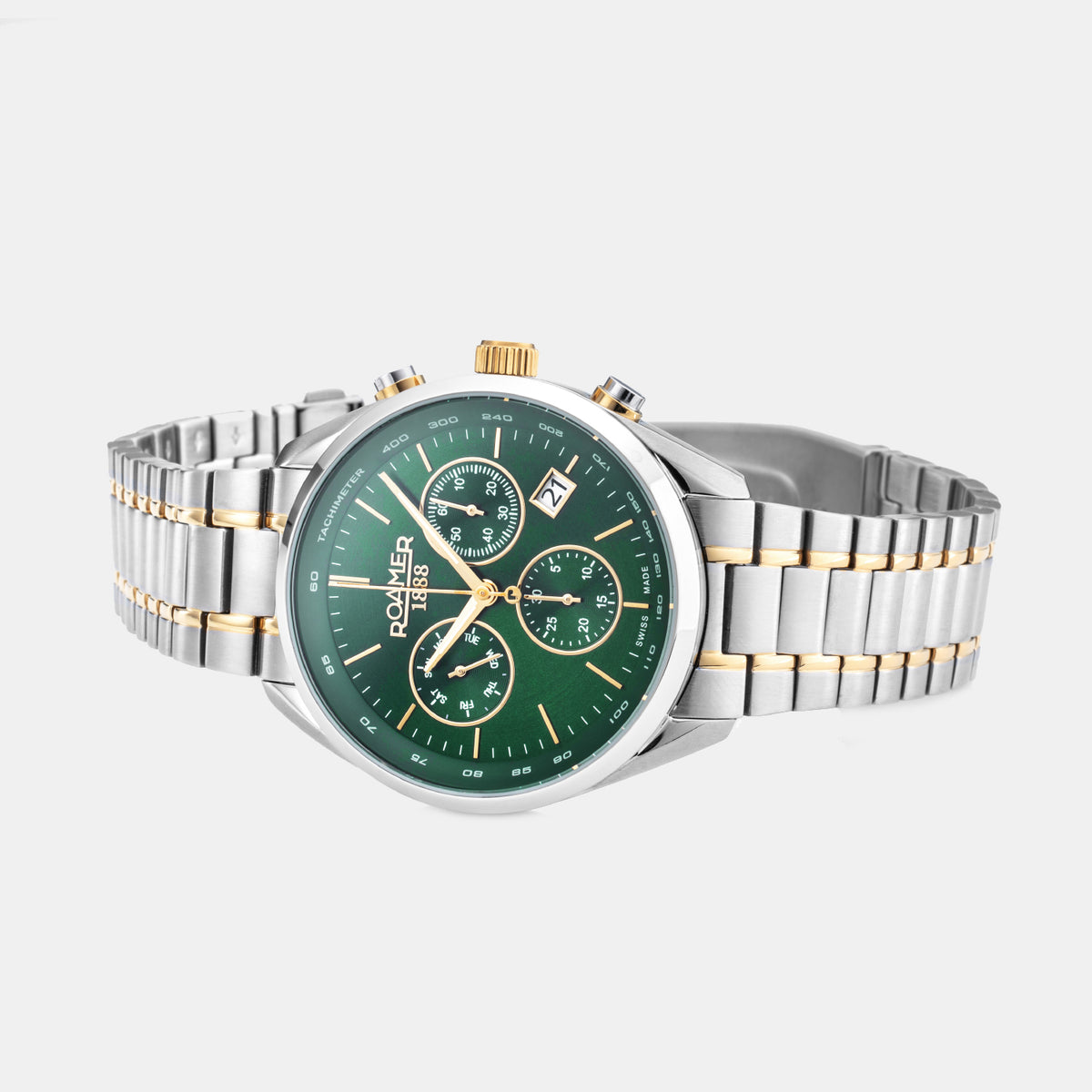 Pro Chrono Men Quartz Green Dial Chronograph Stainless Steel Watch 993819 47 75 20