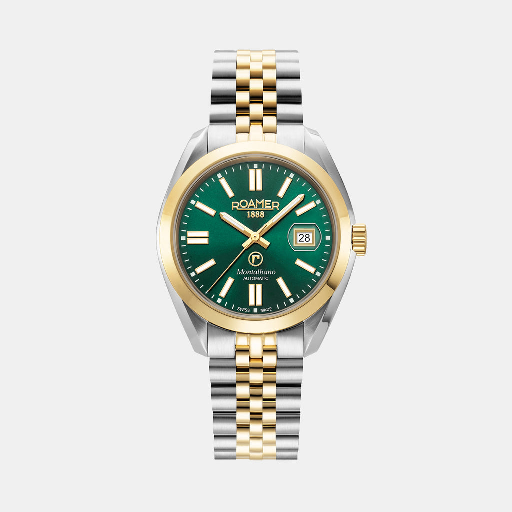 Montalbano Men Automatic Green Sunray Dial Analog Stainless Steel Watch 996983 47 75 20