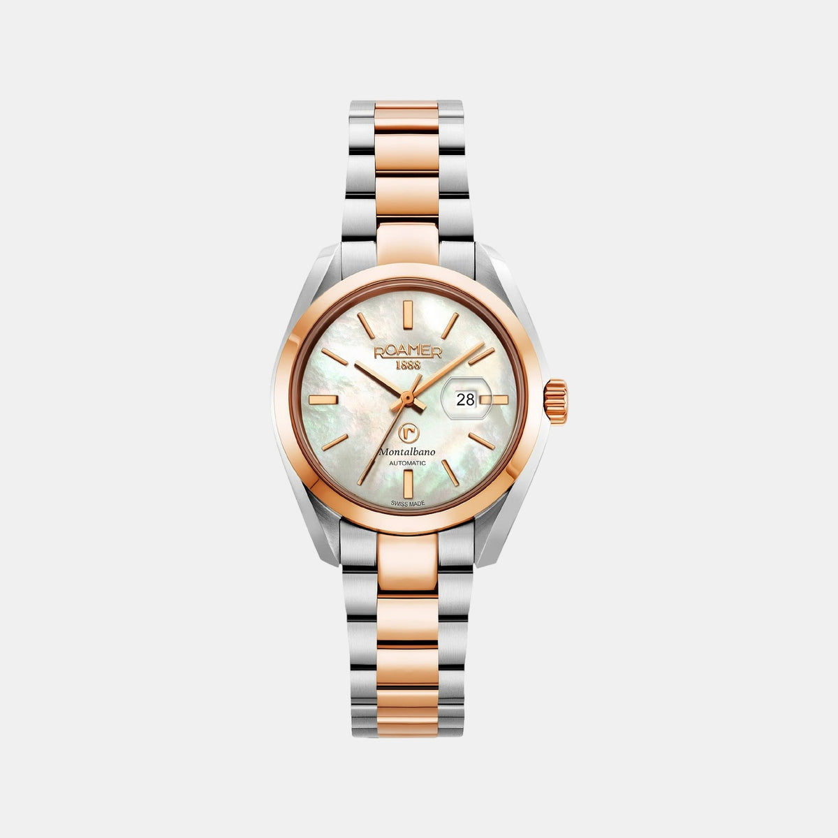 Montalbano Women Automatic Mother Of Pearl Dial Analog Stainless Steel Watch 996990 49 20 20