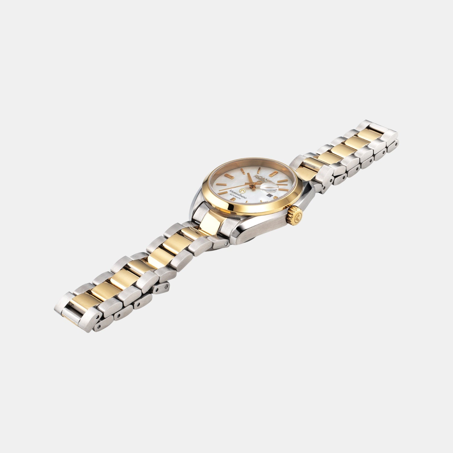 Montalbano Women Automatic White Mother Of Pearl Dial Analog Stainless Steel Watch 996990 47 20 20