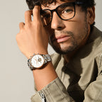 Celestial Men Automatic Silver Dial Chronograph Metal Watch 867-M30305