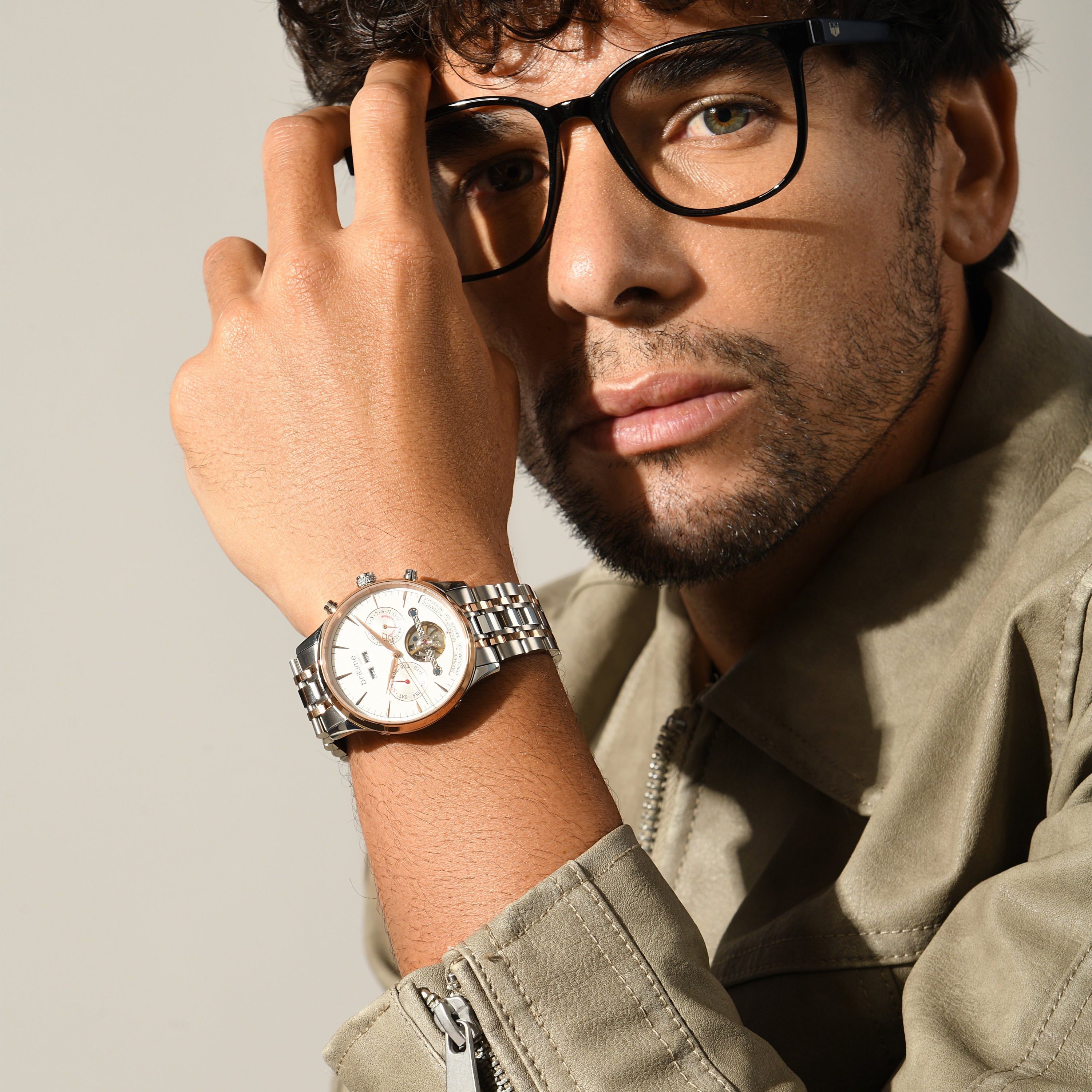 Celestial Men Automatic Silver Dial Chronograph Metal Watch 867-M30305