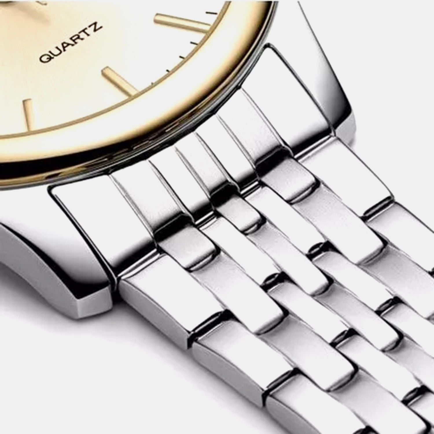 Men Quartz Champagne Dial Analog Stainless Steel Watch A1024.2111Q